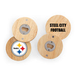Pittsburgh Steelers - Coasters with Bottle Openers Set of 4