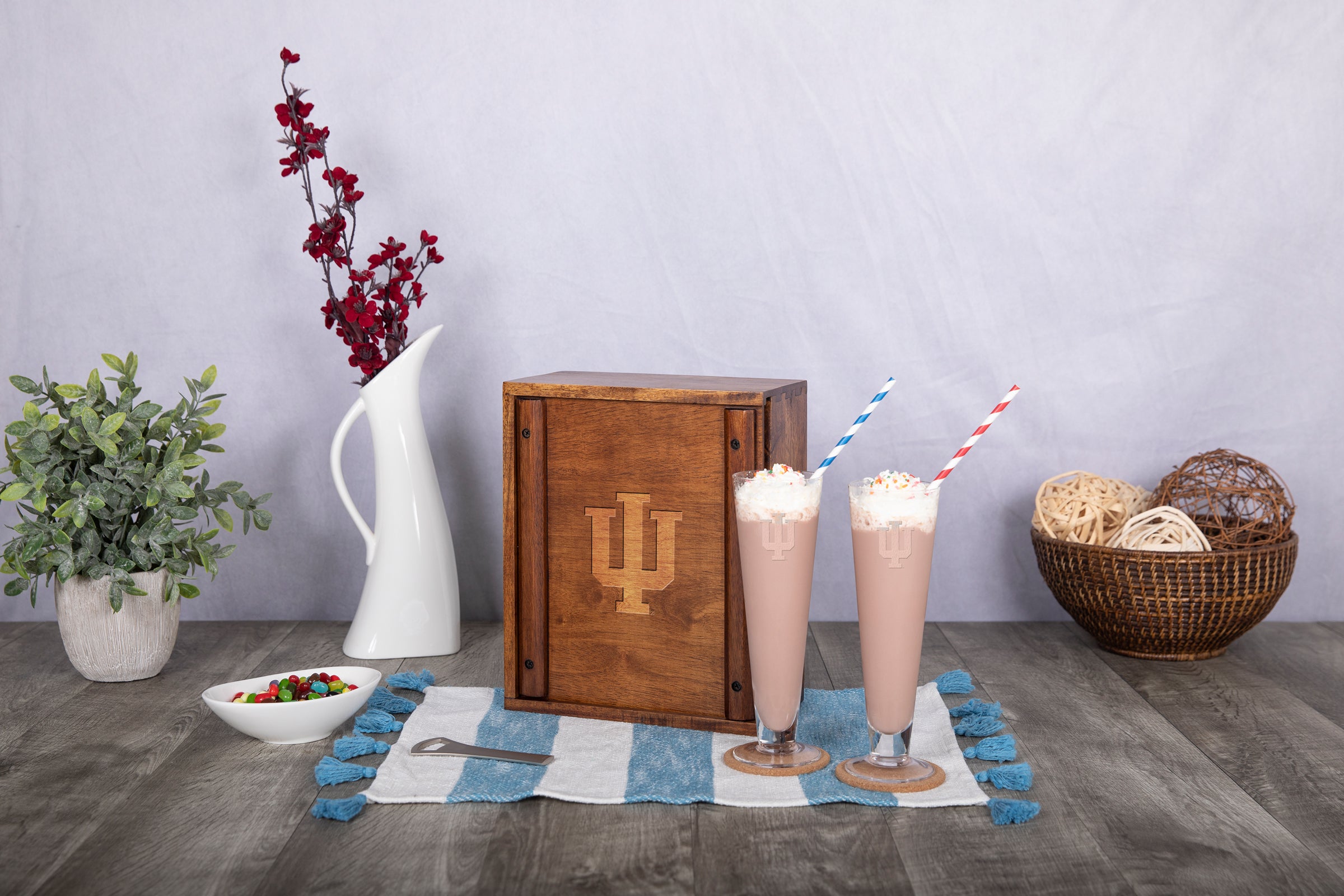 Indiana Hoosiers - Pilsner Beer Glass Gift Set