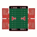 Texas Tech Red Raiders Football Field - Picnic Table Portable Folding Table with Seats