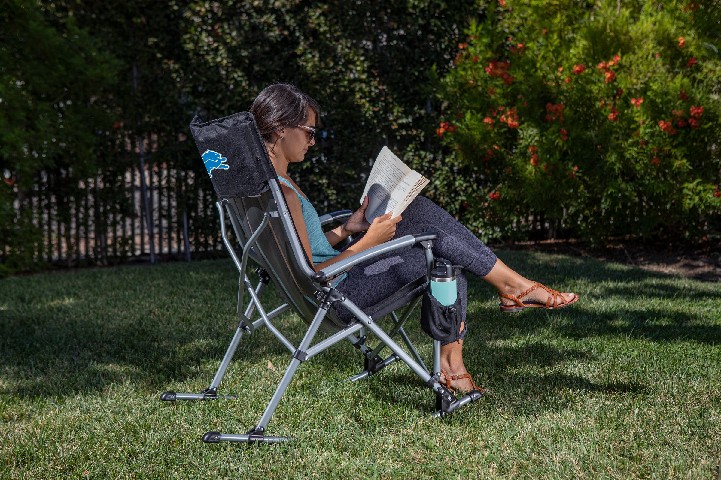 Detroit Lions - Outdoor Rocking Camp Chair