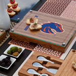 Boise State Broncos - Concerto Glass Top Cheese Cutting Board & Tools Set