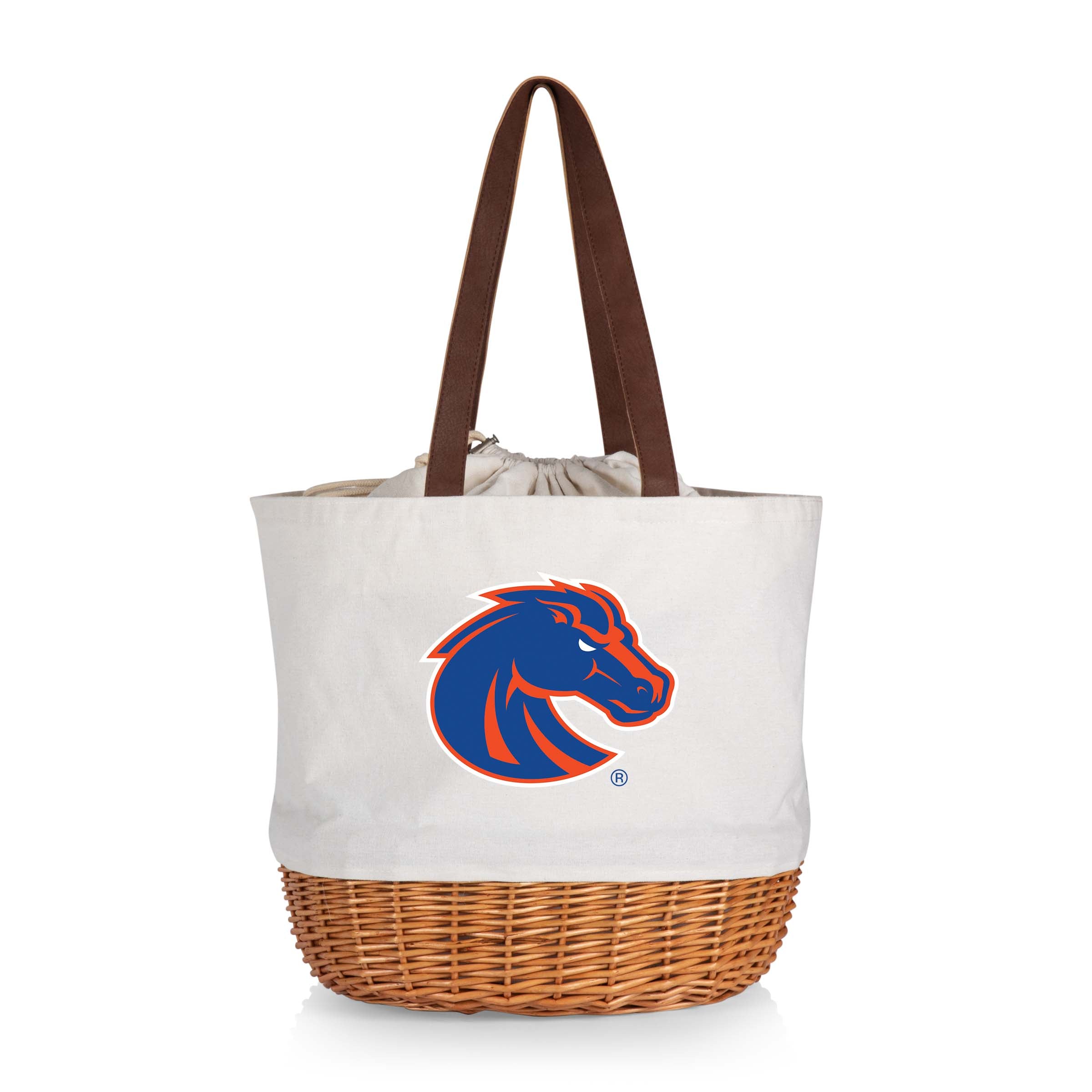 Boise State Broncos - Coronado Canvas and Willow Basket Tote