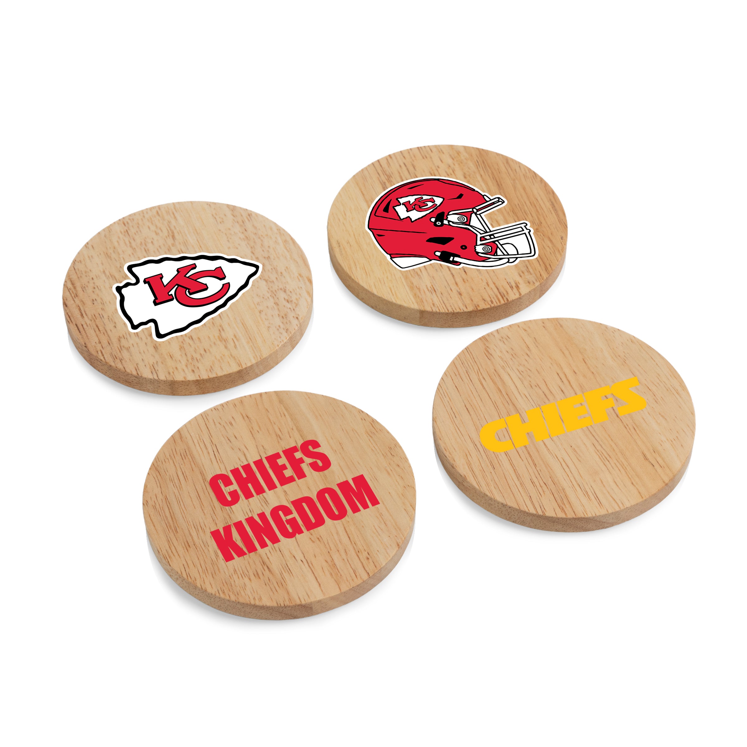 Kansas City Chiefs - Coasters with Bottle Openers Set of 4