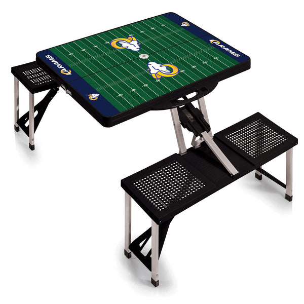 Los Angeles Rams - Picnic Table Portable Folding Table with Seats