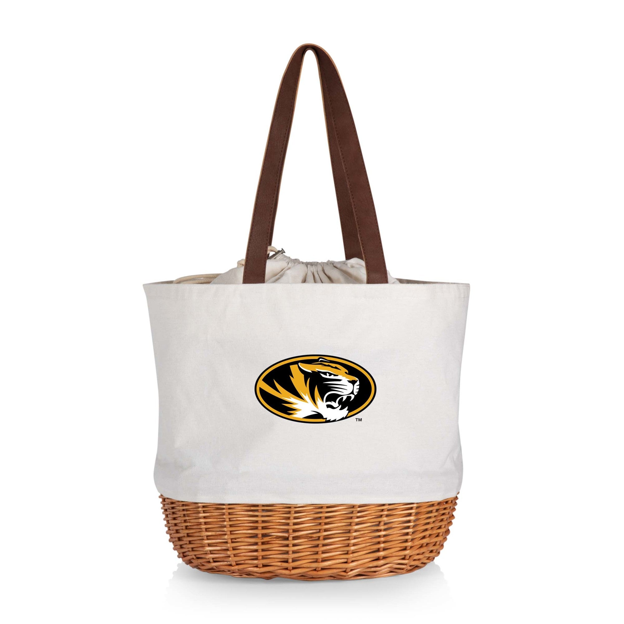 Mizzou Tigers - Coronado Canvas and Willow Basket Tote