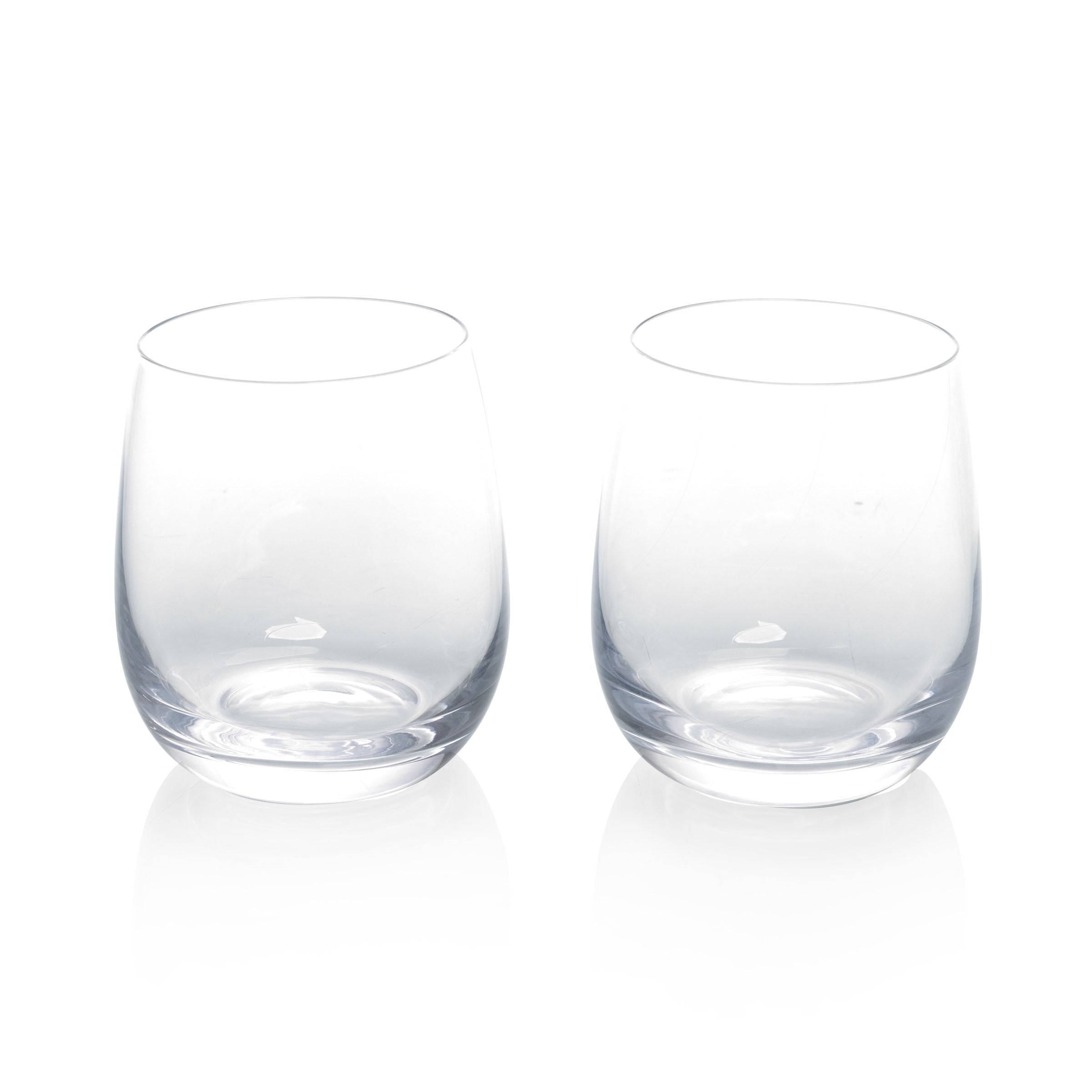 Set of 2 Stemless Wine Glasses