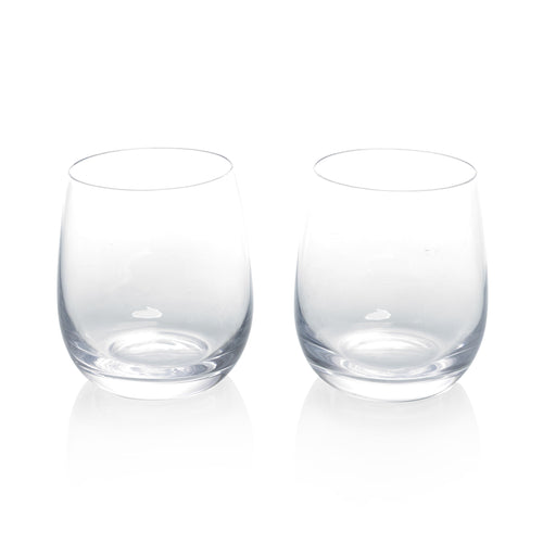 Set of 2 Stemless Wine Glasses