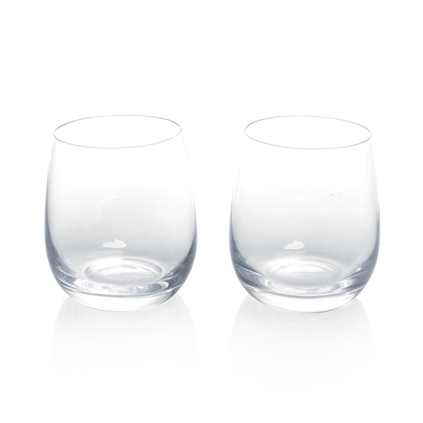 Set of 2 Stemless Wine Glasses