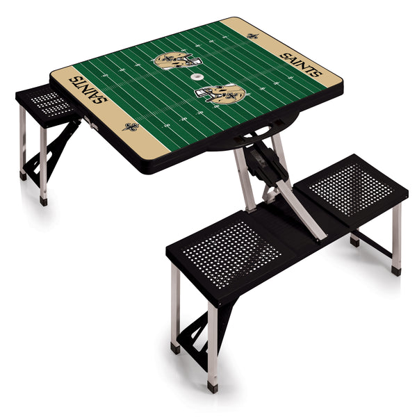 New Orleans Saints Football Field - Picnic Table Portable Folding Table with Seats