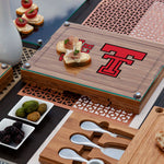 Texas Tech Red Raiders - Concerto Glass Top Cheese Cutting Board & Tools Set