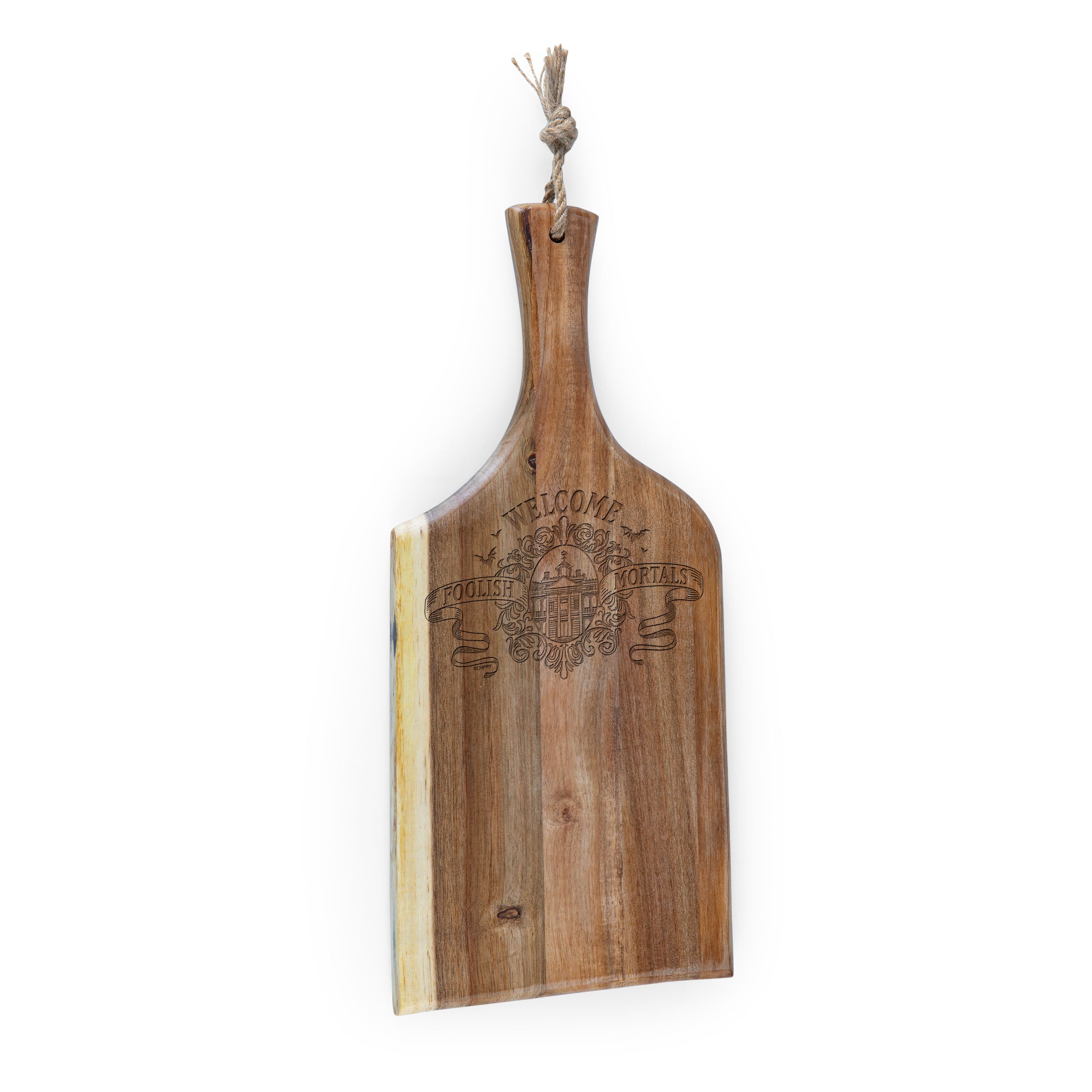 Haunted Mansion Welcome Foolish Mortals - Artisan 18" Acacia Charcuterie Board