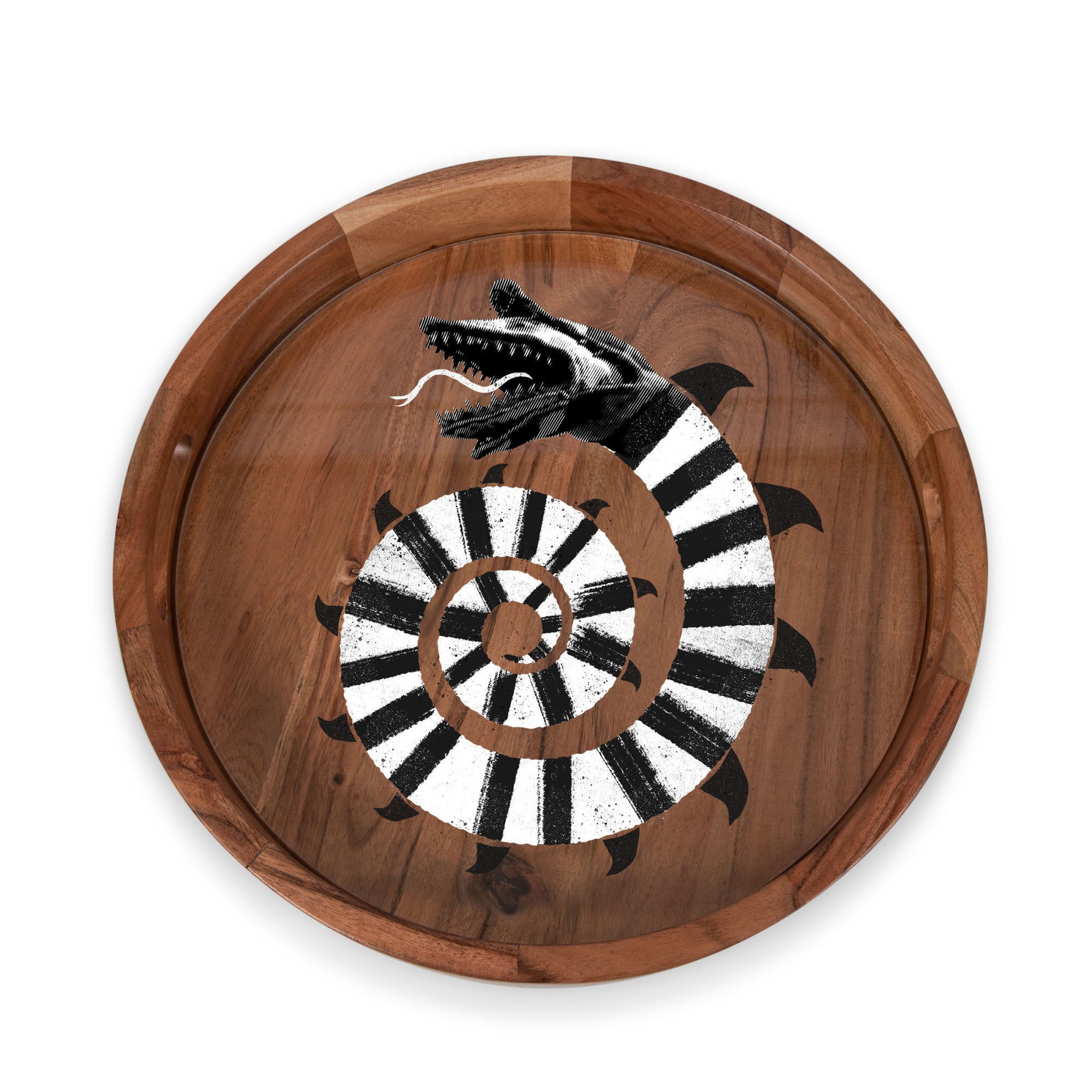 Beetlejuice Sandworm - Barista Serving Tray with Glass Insert