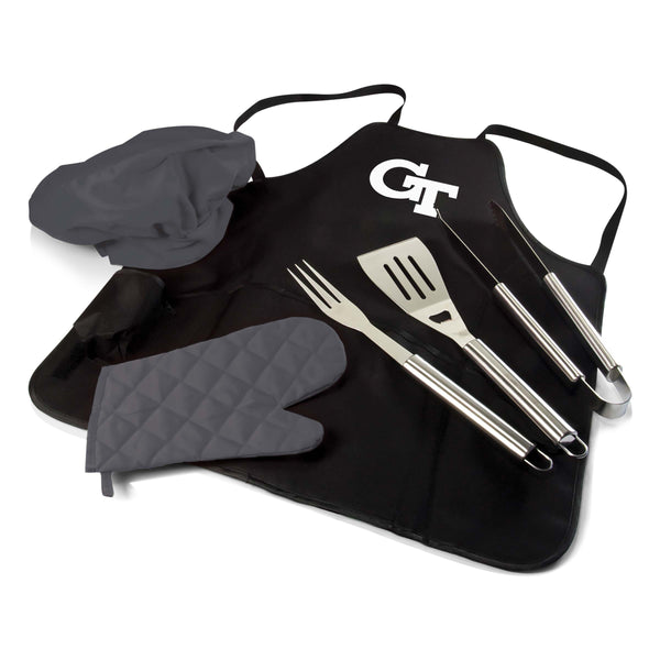 Georgia Tech Yellow Jackets - BBQ Apron Tote Pro Grill Set