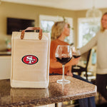 San Francisco 49ers - Pinot Jute 2 Bottle Insulated Wine Bag