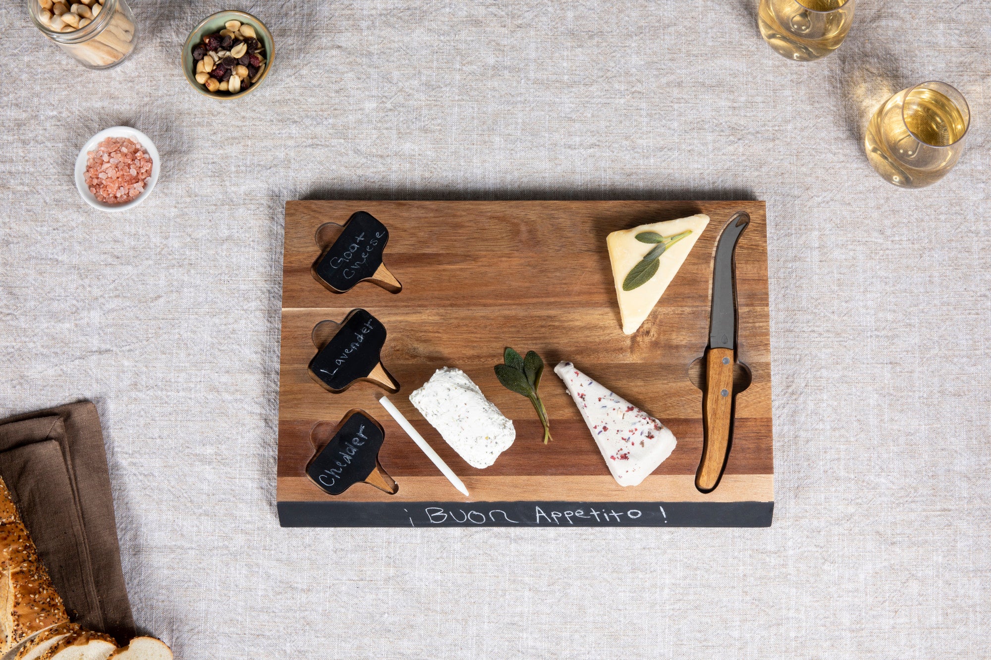 Los Angeles Angels - Delio Acacia Cheese Cutting Board & Tools Set