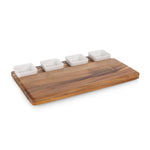 Picada - Acacia Tapas Board with Ceramic Bowls