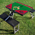 Arizona Diamondbacks Baseball Diamond - Picnic Table Portable Folding Table with Seats