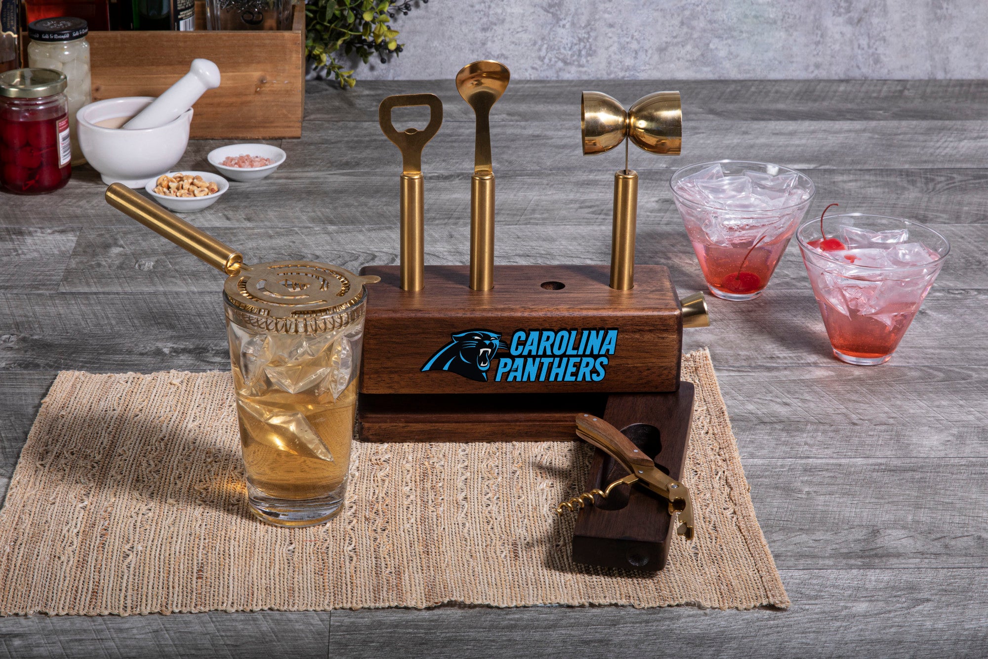 Carolina Panthers - Sidecar 5-Piece Bar Tool Set