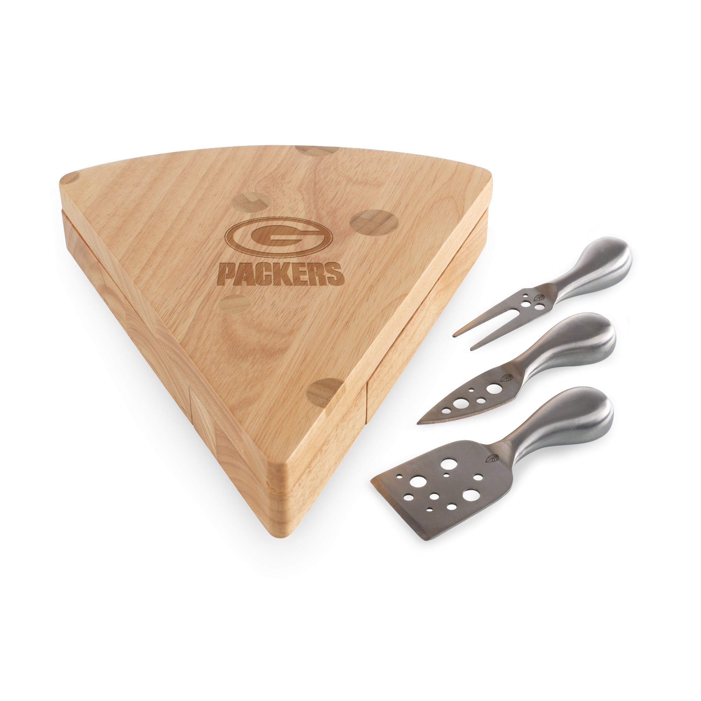 Green Bay Packers - Swiss Cheese Cutting Board & Tools Set