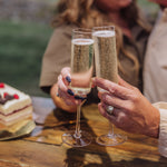 Arbane Champagne Glass Set with Cake Knife