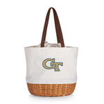 Georgia Tech Yellow Jackets - Coronado Canvas and Willow Basket Tote