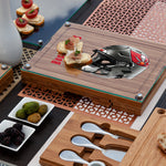 Tampa Bay Buccaneers - Concerto Glass Top Cheese Cutting Board & Tools Set