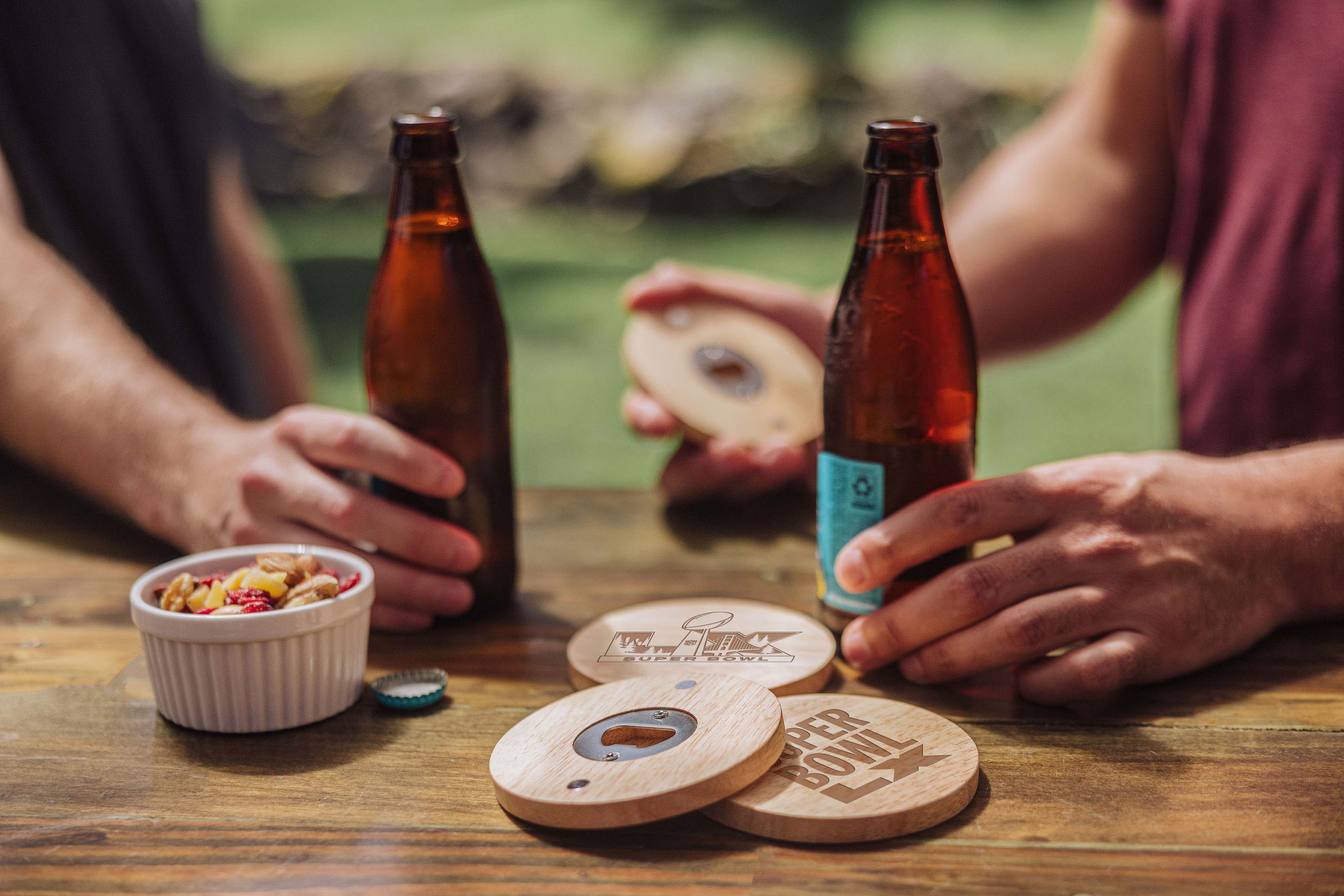 Super Bowl LX - Coasters with Bottle Openers Set of 4