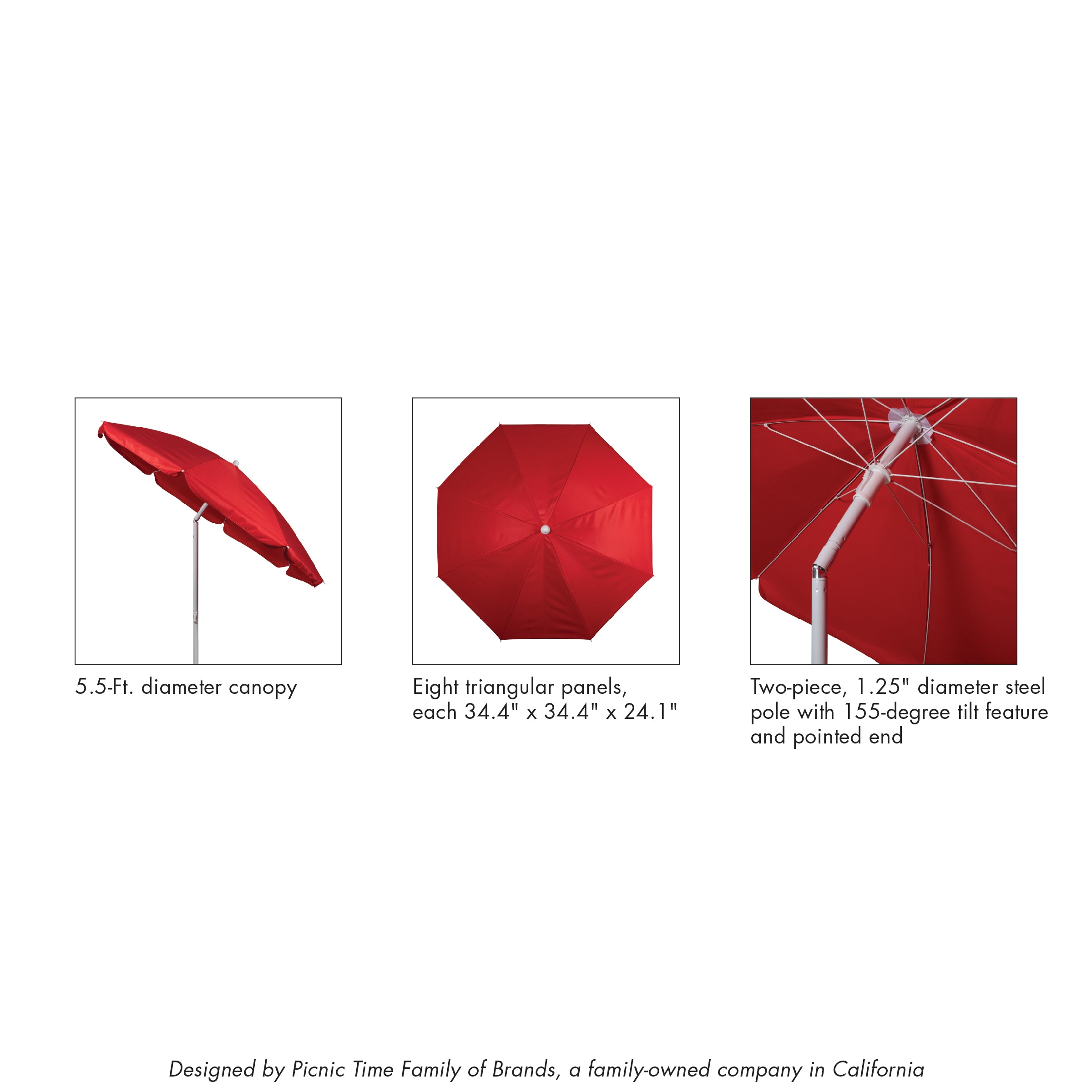 5.5 Ft. Portable Beach Umbrella