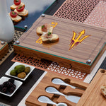 Arizona State Sun Devils - Concerto Glass Top Cheese Cutting Board & Tools Set