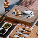 Indianapolis Colts - Concerto Glass Top Cheese Cutting Board & Tools Set