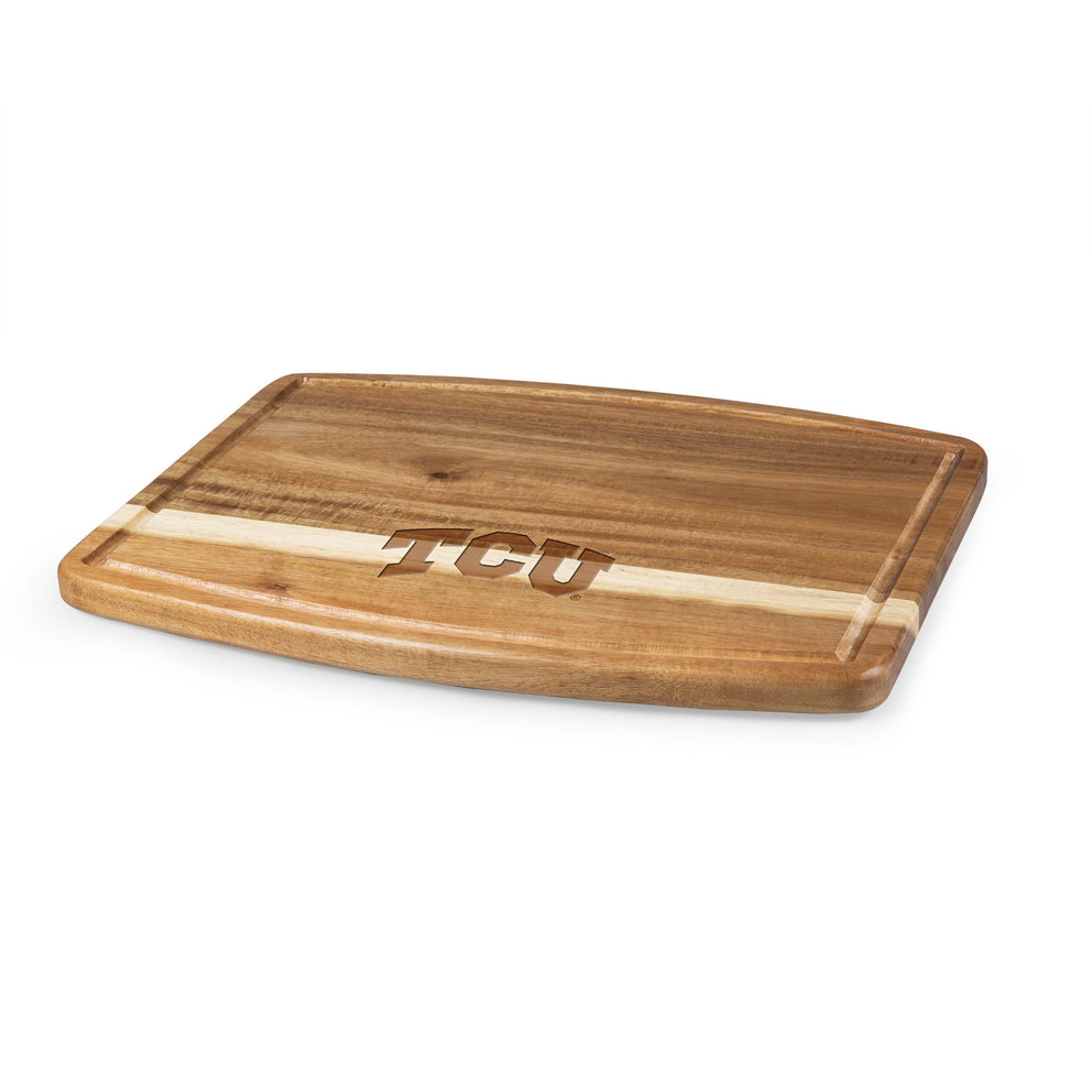 TCU Horned Frogs - Ovale Acacia Cutting Board