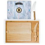 Boston Bruins Hockey Rink - Icon Glass Top Cutting Board & Knife Set