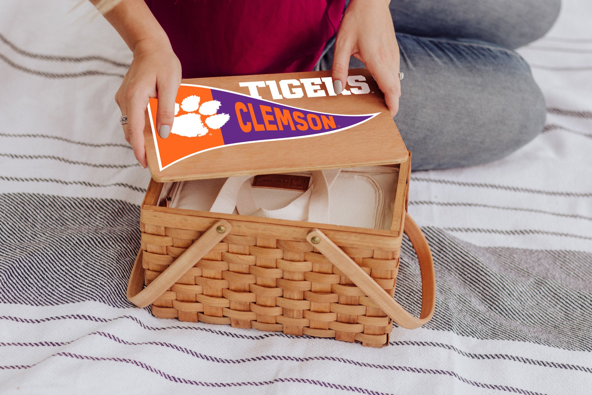 Clemson Tigers - Poppy Personal Picnic Basket