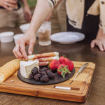 Turntable Acacia and Slate Cheese Board with Knife