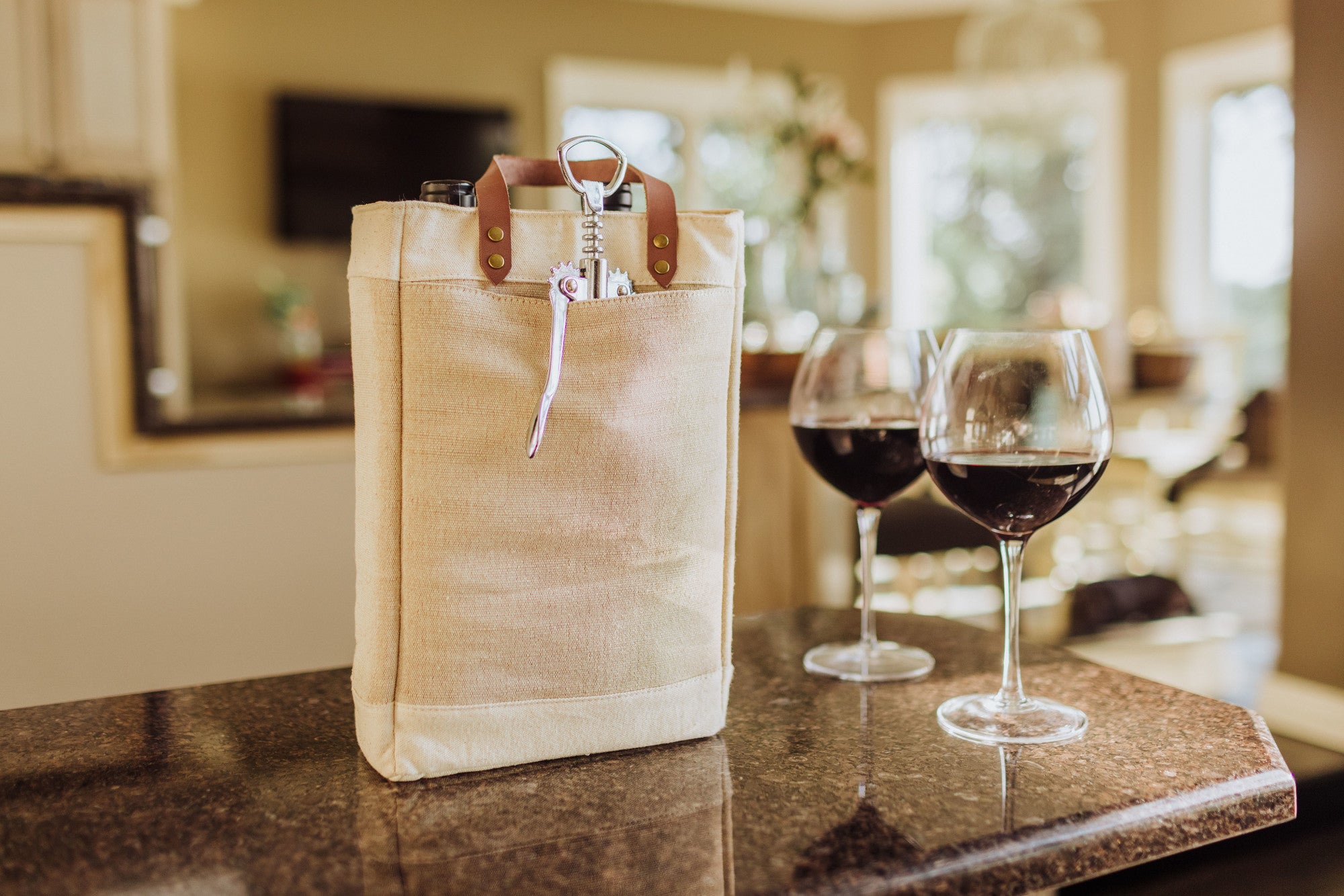 Colorado Avalanche - Pinot Jute 2 Bottle Insulated Wine Bag