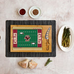 Boston College Eagles Football Field - Icon Glass Top Cutting Board & Knife Set