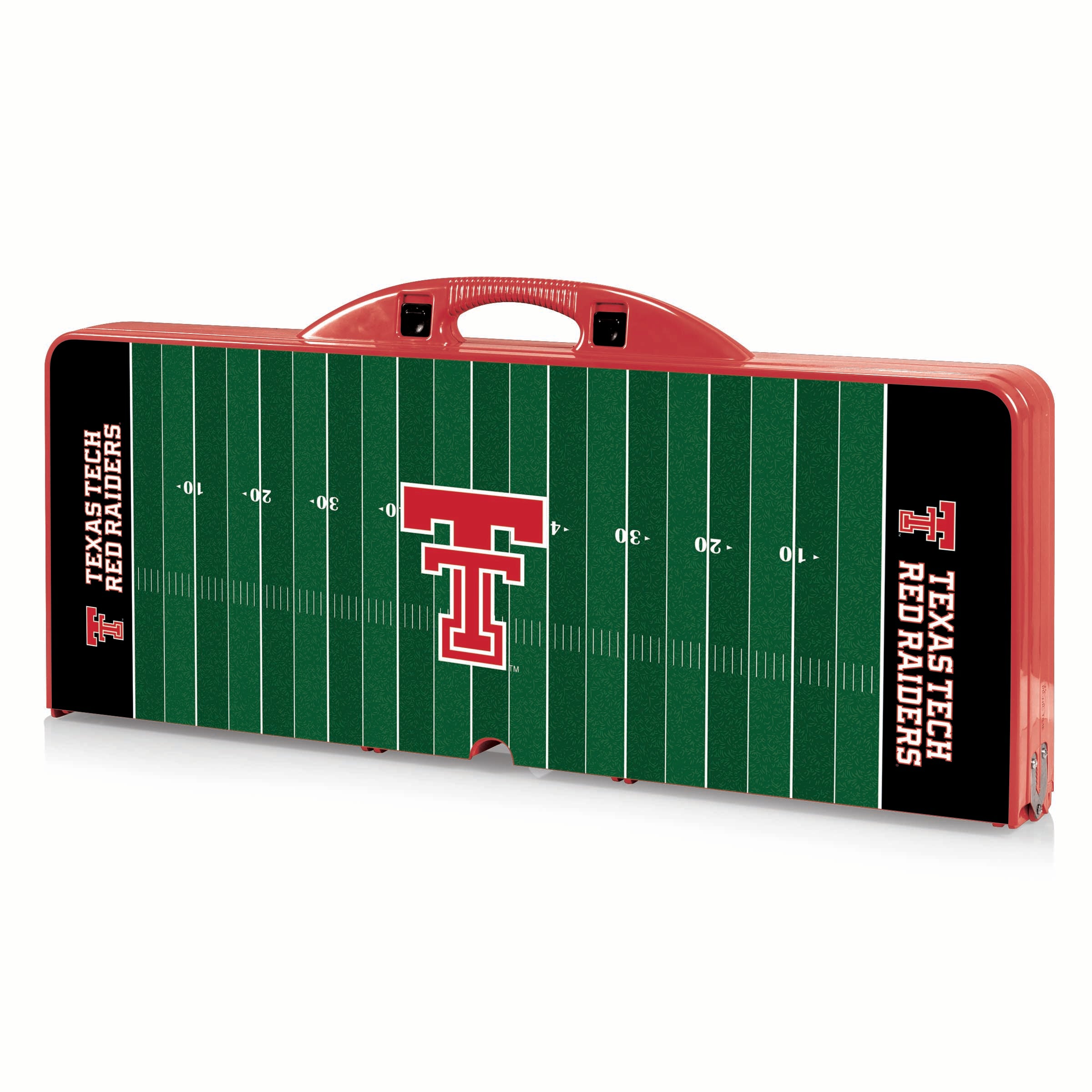 Texas Tech Red Raiders Football Field - Picnic Table Portable Folding Table with Seats