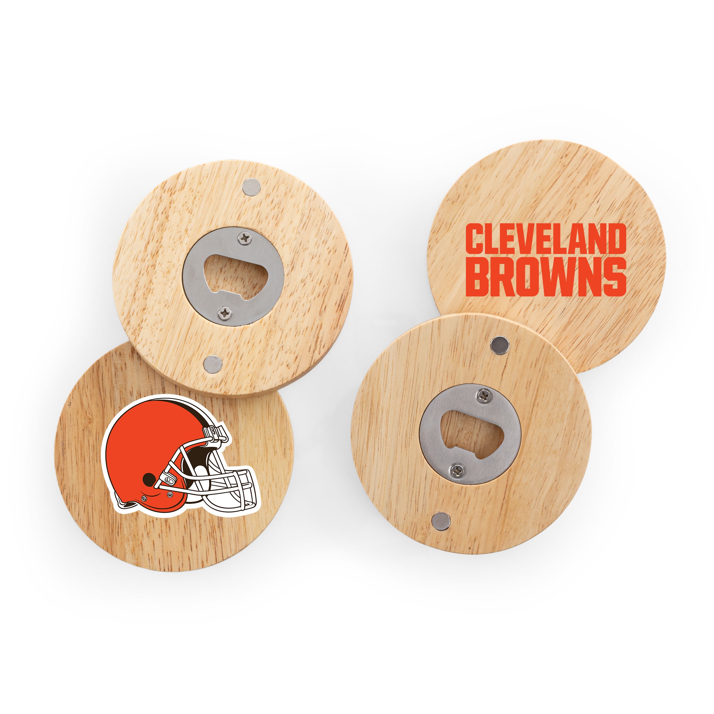 Cleveland Browns - Coasters with Bottle Openers Set of 4