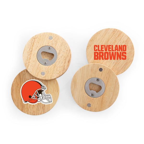 Cleveland Browns - Coasters with Bottle Openers Set of 4