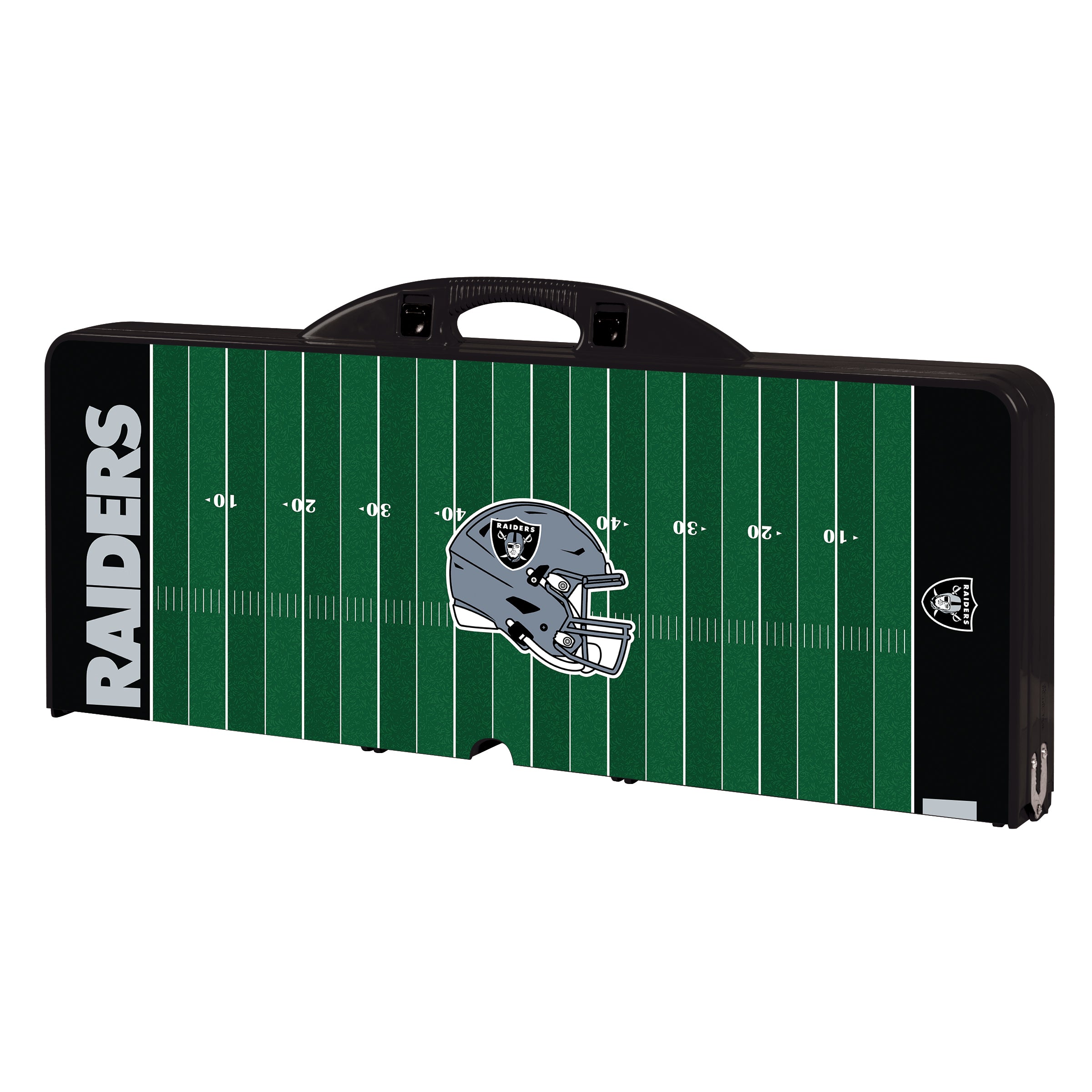 Las Vegas Raiders Football Field - Picnic Table Portable Folding Table with Seats