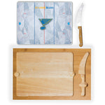 St Louis Blues Hockey Rink - Icon Glass Top Cutting Board & Knife Set