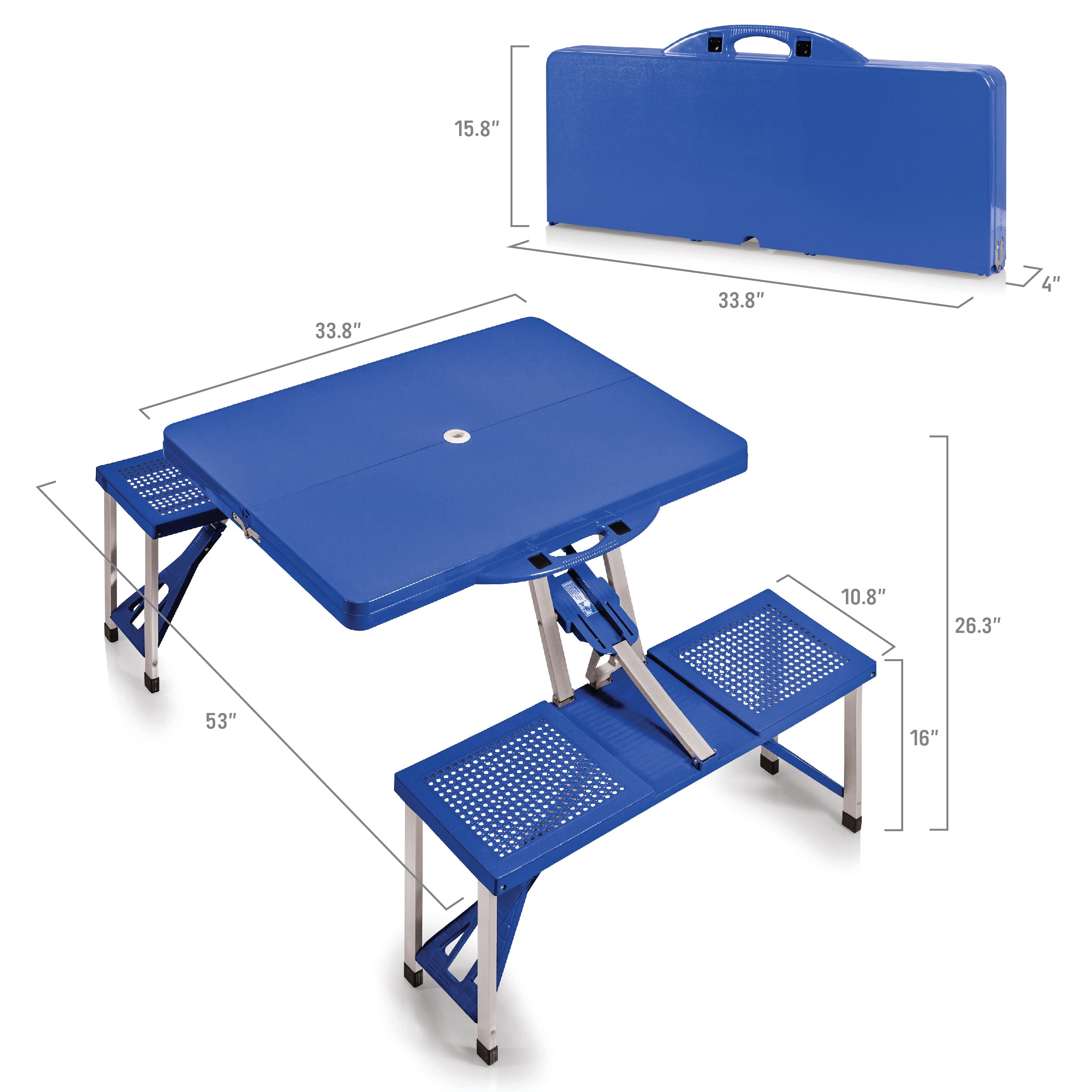 Michigan Wolverines Football Field - Picnic Table Portable Folding Table with Seats