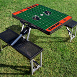 Chicago Bears Football Field - Picnic Table Portable Folding Table with Seats