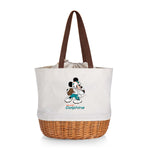 Miami Dolphins Mickey Mouse - Coronado Canvas and Willow Basket Tote