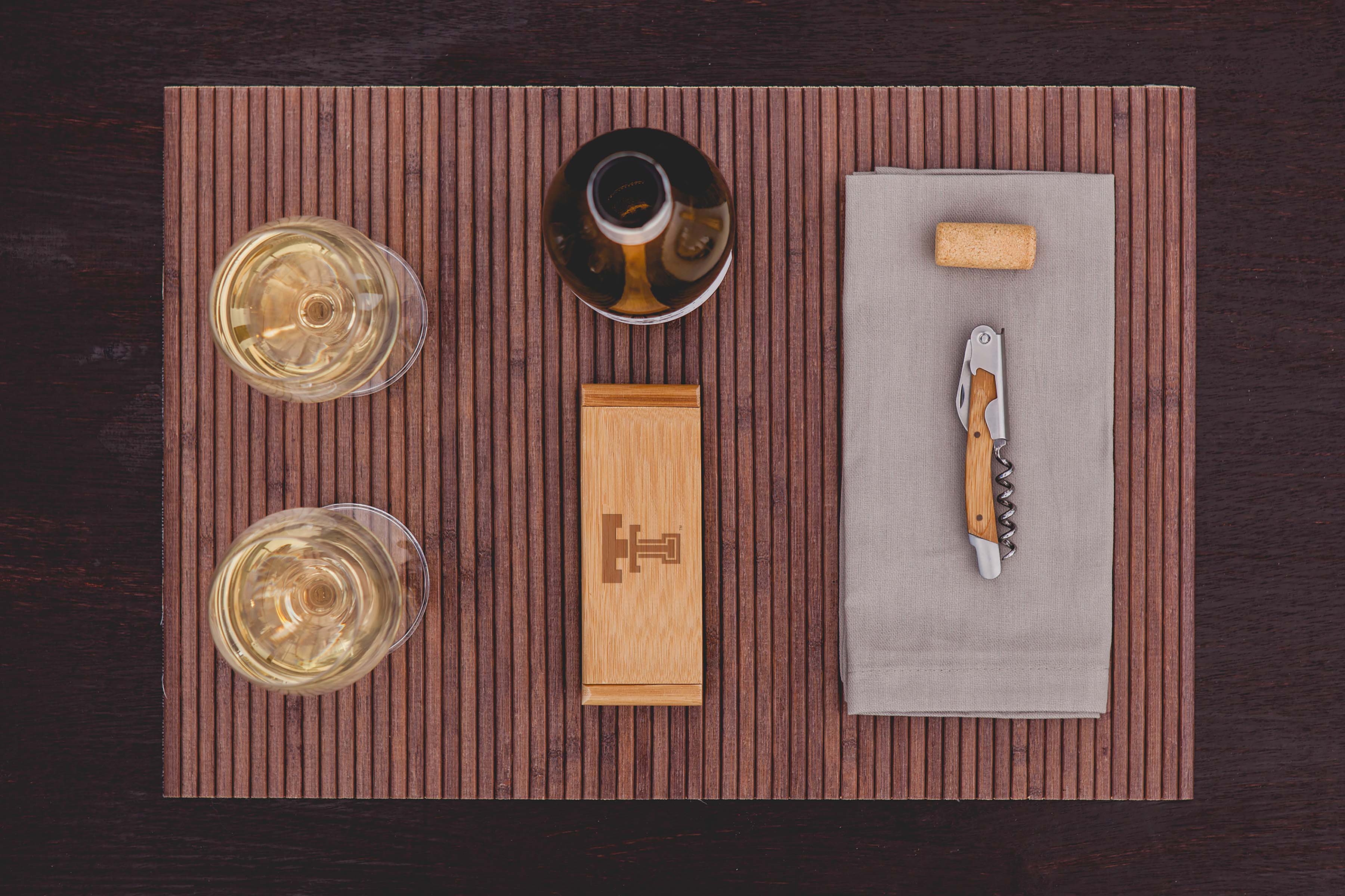Texas Tech Red Raiders - Elan Deluxe Corkscrew In Bamboo Box