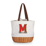 Maryland Terrapins - Coronado Canvas and Willow Basket Tote