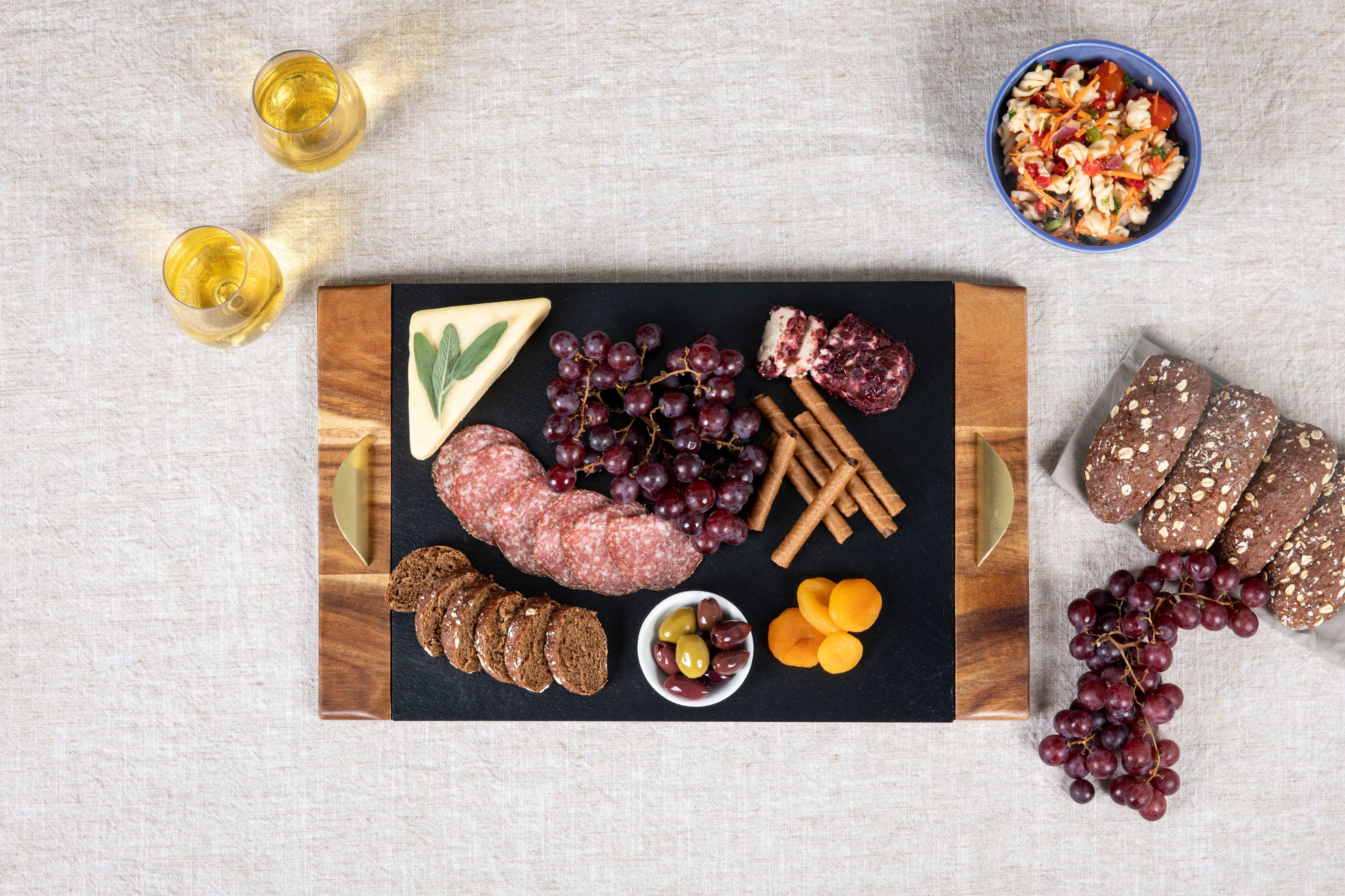 Stanford Cardinal - Covina Acacia and Slate Serving Tray