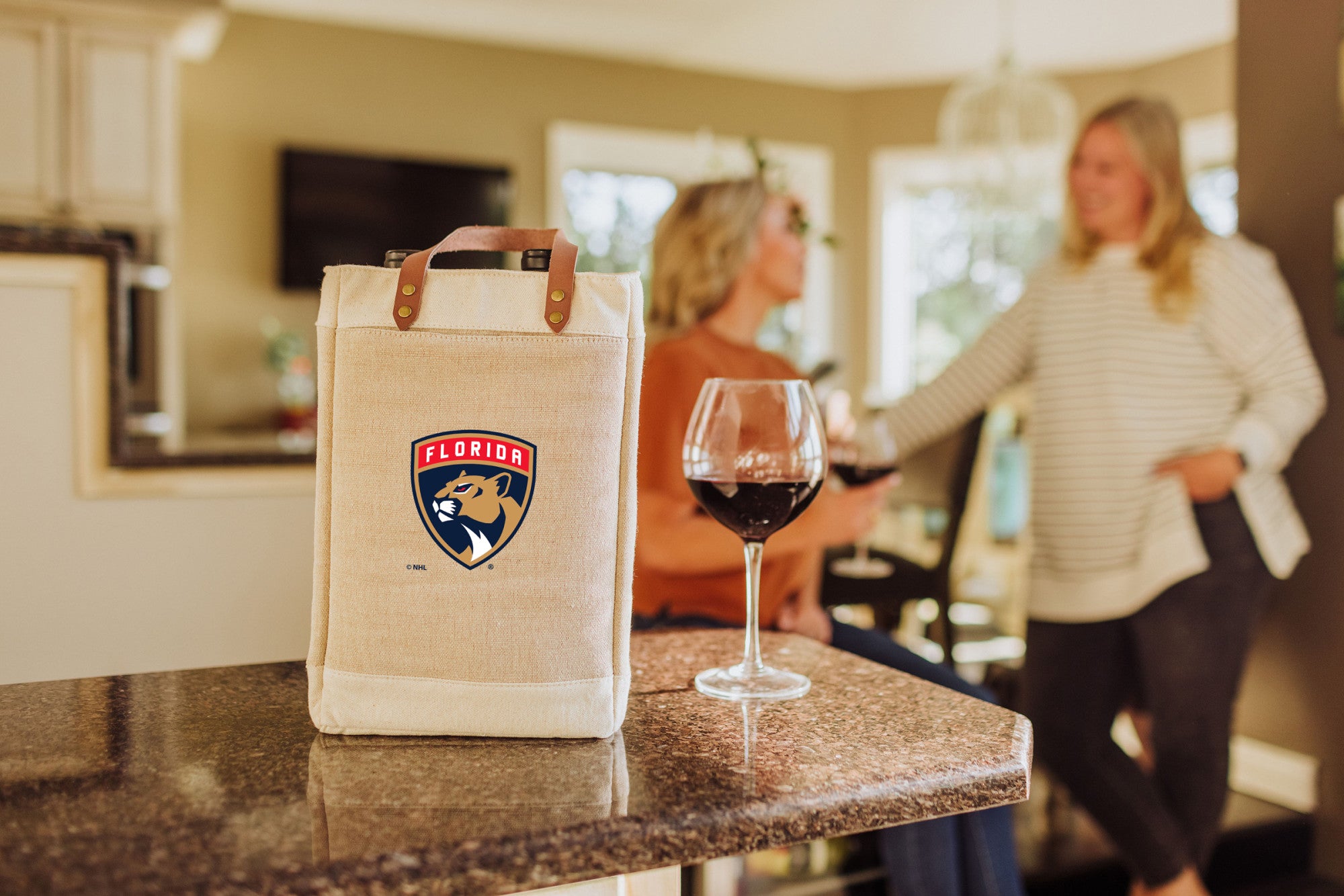 Florida Panthers - Pinot Jute 2 Bottle Insulated Wine Bag