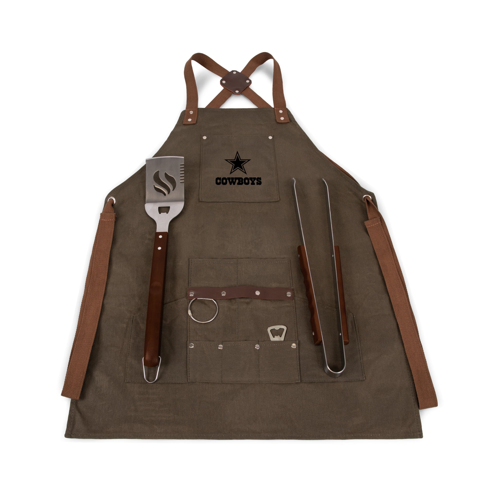 Dallas Cowboys - BBQ Apron with Tools & Bottle Opener