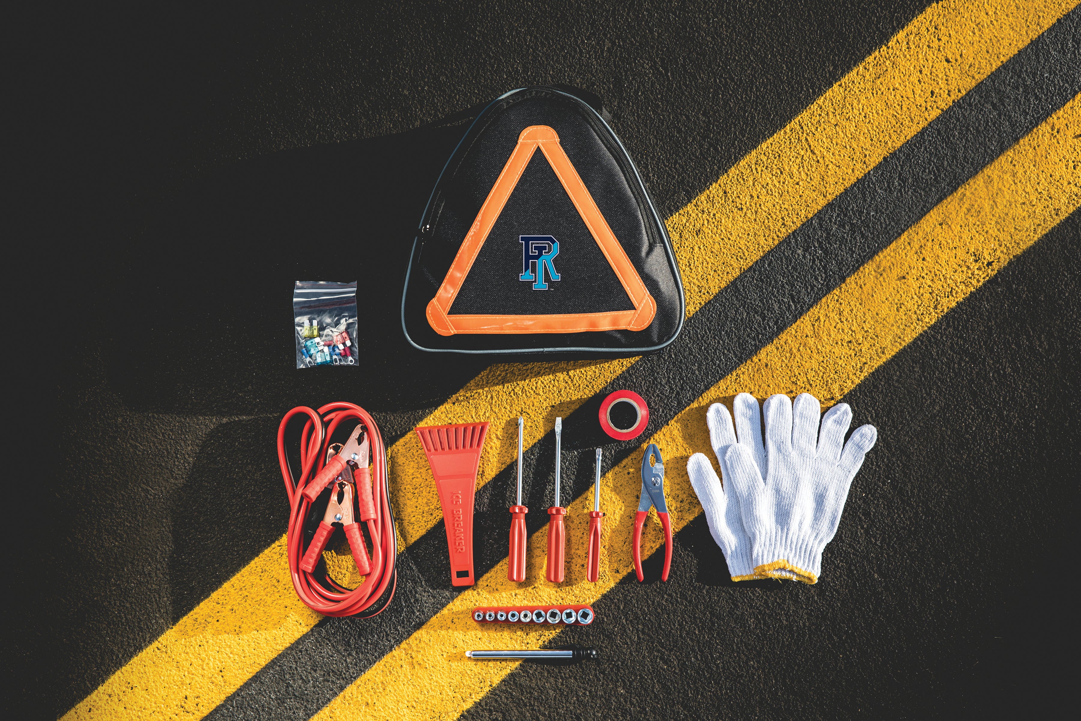 Rhode Island Rams - Roadside Emergency Car Kit